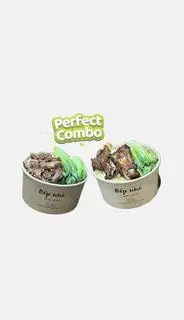 Hình ảnh combo cơm xá xíu + cơm sườn que