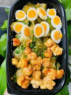 Hình ảnh trộn bơ hành tóp mỡ