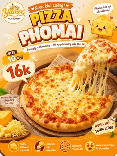 Hình ảnh Pizza mini size 10cm xúc xích phô mai