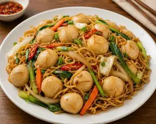 Hình ảnh Mì xào cá viên