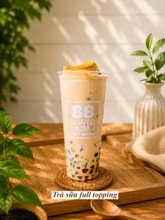Hình ảnh Trà sữa dâu full topping