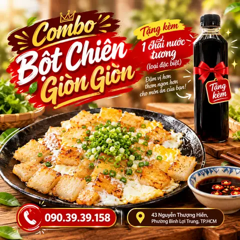 Hình ảnh Combo 2 phần Bột chiên 1 trứng và 1 chai nước tương pha sẵn thơm ngon