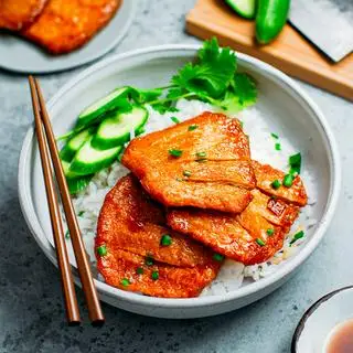 Hình ảnh Cơm Sườn Non Chay Rim Ớt