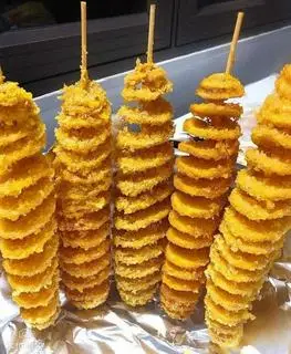 Hình ảnh khoai Tây lốc xoáy lắc phô mai 