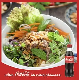 Hình ảnh Bún trộn bò + 1 Coca