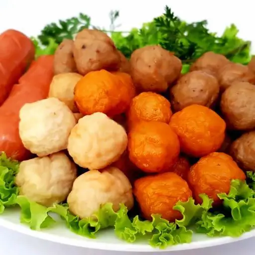 Hình ảnh thập cẩm cá viên viên nhỏ xốc mắm tỏi
