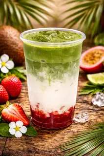 Hình ảnh Matcha latte dâu