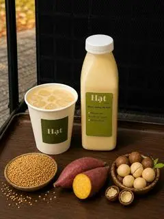 Hình ảnh Sữa khoai lang gạo rang macca 
