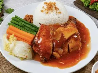 Hình ảnh Cơm gà sốt chua ngọt