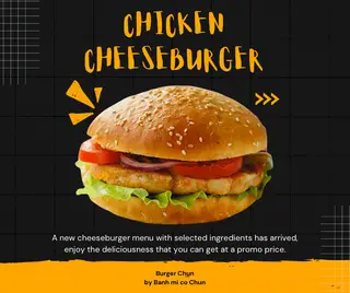 Hình ảnh Hamburger gà phô mai 