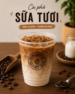 Hình ảnh Iced milk coffee - cà phê sữa tươi