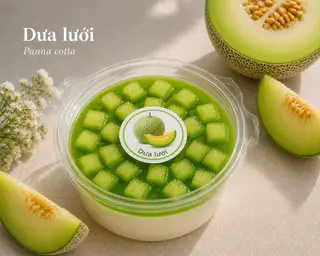 Hình ảnh Panna Cotta Dưa lưới