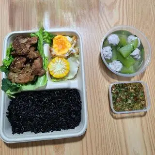 Hình ảnh Cơm gạo lứt thịt nướng mật ong