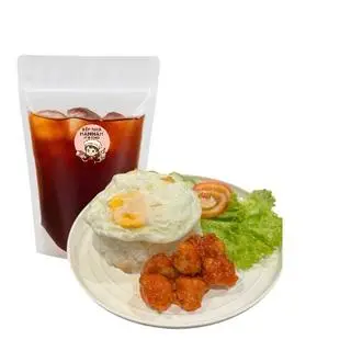 Hình ảnh Combo Cơm gà sốt Thái + Trứng