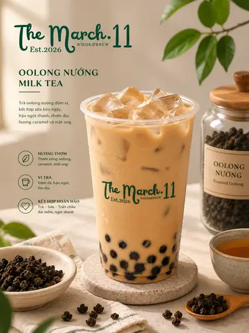 Hình ảnh Trà Sữa Oolong Nướng