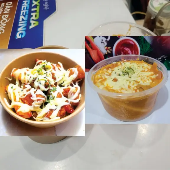 Hình ảnh Combo: M : Gà Viên Chua Ngọt Phủ Pho Mai ( Size M ) + Tokbokki phủ Phô Mai