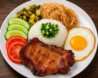 Hình ảnh Cơm Sườn Trứng Opla