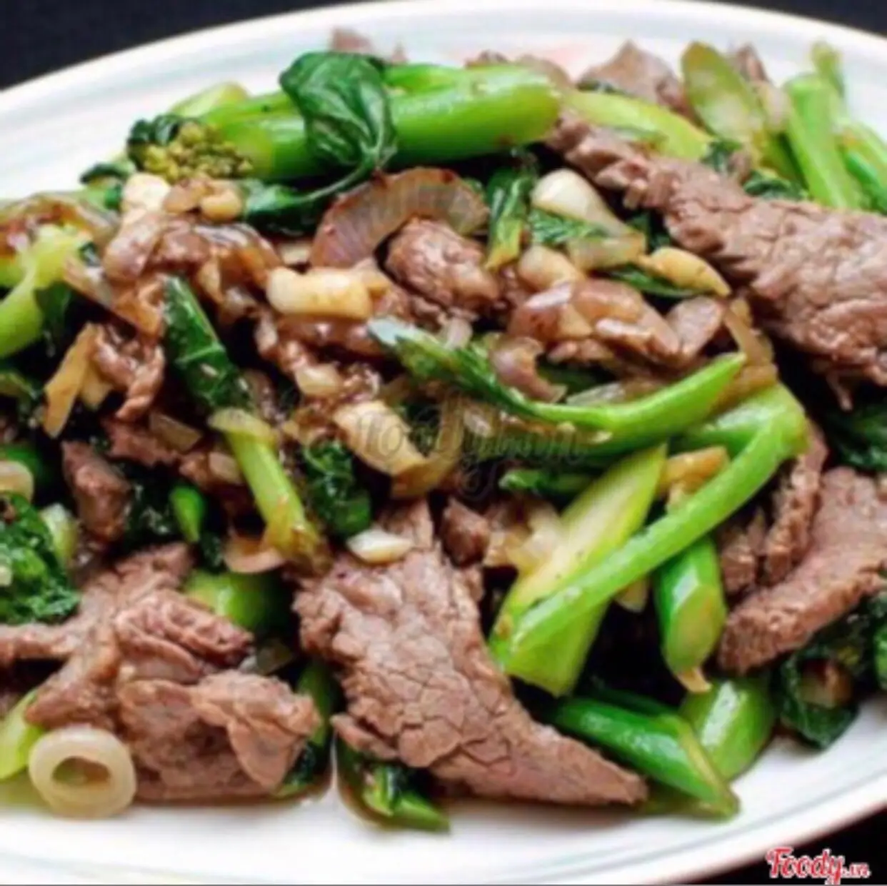 Hình ảnh cơm rang cải xào bò