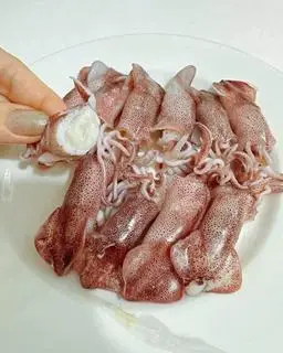 Hình ảnh Mực Trứng Hấp Hành 500g