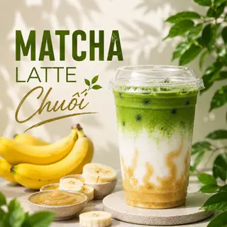 Hình ảnh Matcha Latte Chuối
