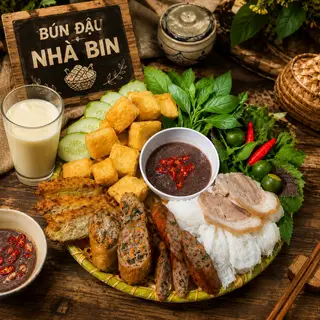 Hình ảnh Combo bún đậu đầy đủ + sữa đậu
