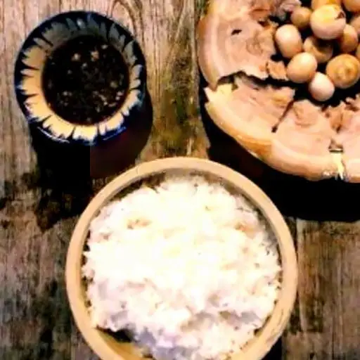 Hình ảnh Cơm thịt luộc cà pháo