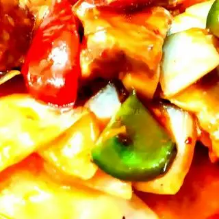 Hình ảnh Cơm sườn xào chua ngọt