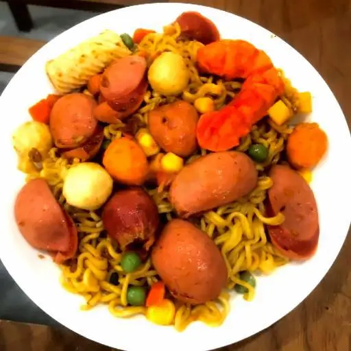 Hình ảnh 2 gói mÌ trộn indomie thập cẩm suất lớn
