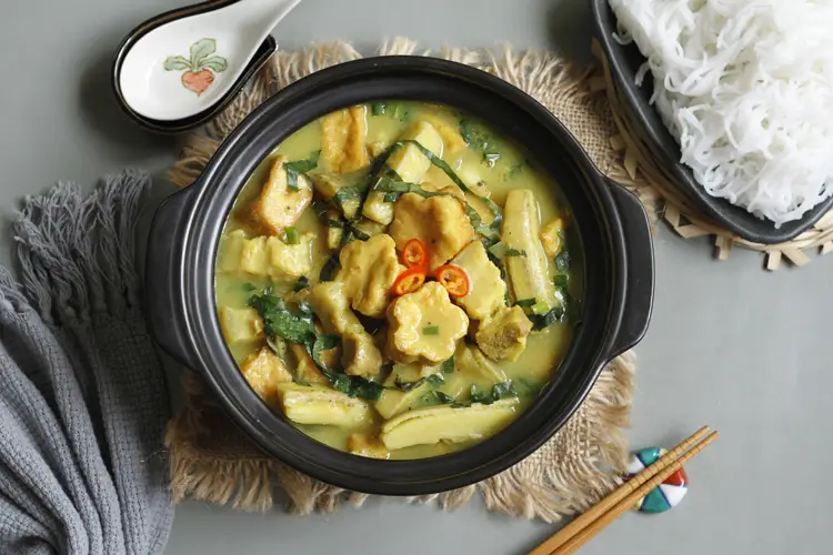 Hình ảnh Chuối đậu om nấm