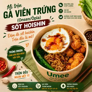 Hình ảnh Mì trộn gà viên trứng (Onsen/Ốpla) sốt Hoishin