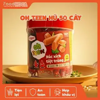 Hình ảnh XÚC XÍCH OH TEEN TIỆT TRÙNG HŨ 50 CÂY Hàng LC FOODS chính hãng (date mới mỗi ngày)
