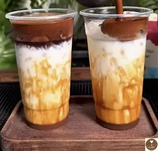 Hình ảnh Sữa tươi cafe mix caramel