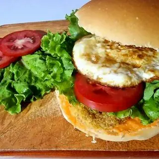 Hình ảnh Hamburger gà trứng