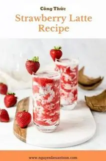 Hình ảnh Latte dâu tây 