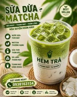 Hình ảnh sữa dừa matcha