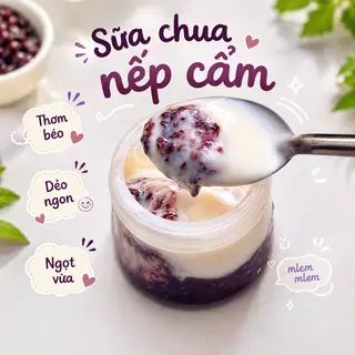 Hình ảnh 1 hũ sữa chua nếp cẩm
