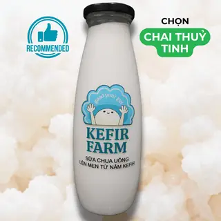 Hình ảnh Sữa Kefir vị NGUYÊN BẢN - 500ml GLASS BOTTLE