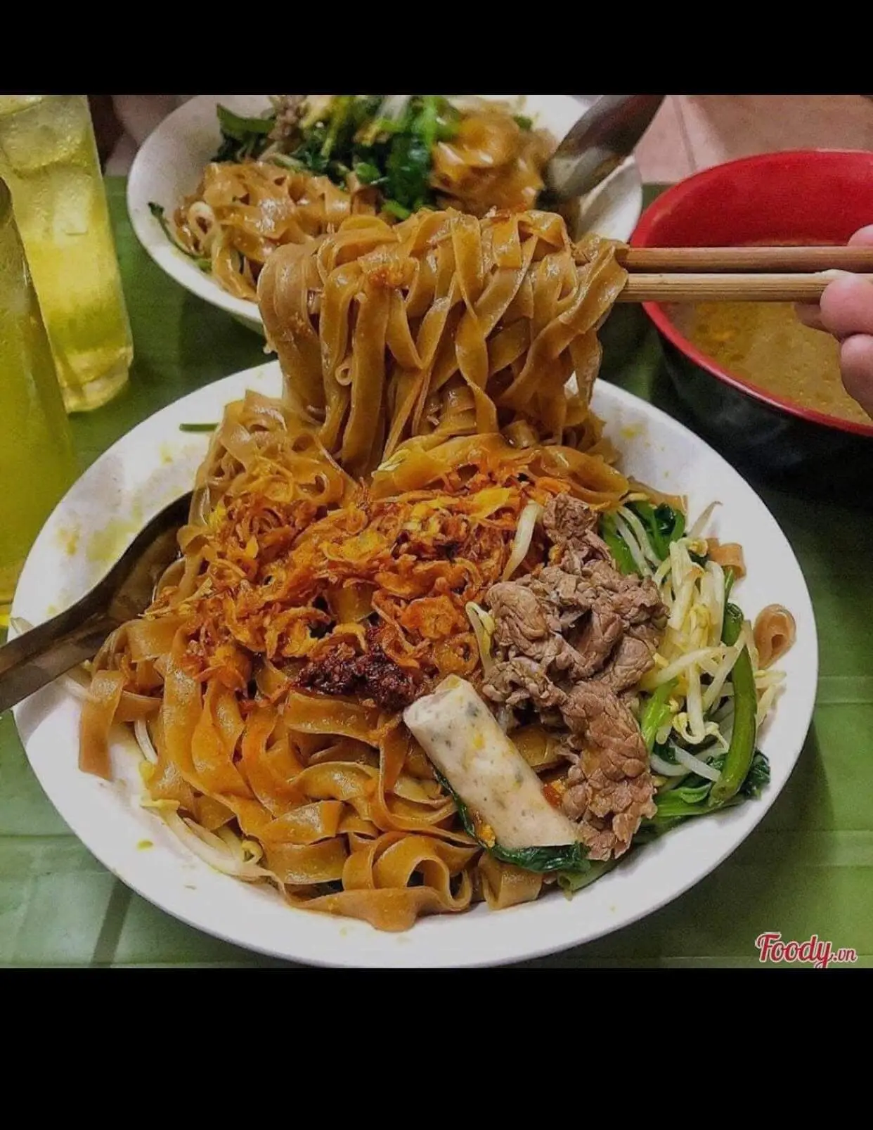 Hình ảnh bánh đa trộn bò giò đậu