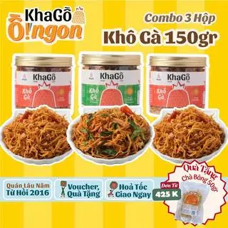 Hình ảnh Combo 3 Khô Gà 150gr (Tuỳ Chọn)