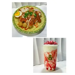 Hình ảnh Combo Bánh mì nướng muối ớt + Sữa dâu sấy kem phô mai