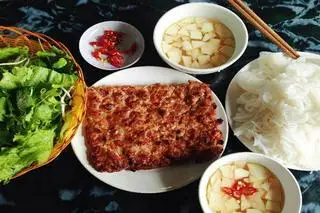 Hình ảnh bún chả nướng phên