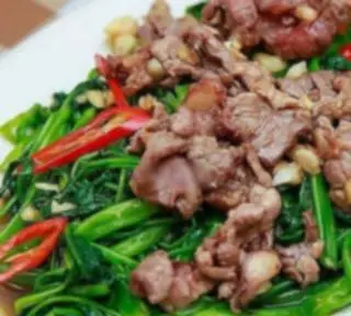 Hình ảnh Bò xào rau muống non
