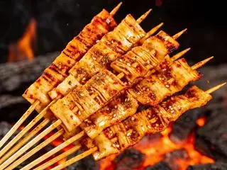 Hình ảnh Gân bò lát nướng (5 xiên) - 烤牛筋片（5串）