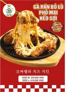 Hình ảnh Gà rán bỏ lò phô mai kéo sợi 