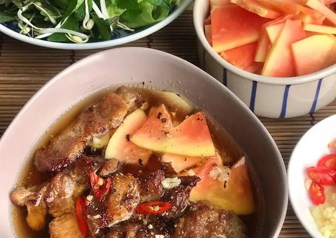 Hình ảnh Bún chả thêm chả miếng 