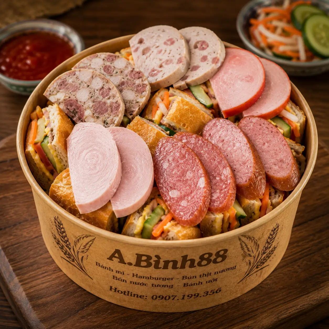 Hình ảnh bánh mì trộn thập Cẩm 
