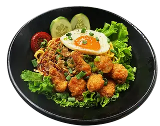 Hình ảnh Mì trộn gà viên 