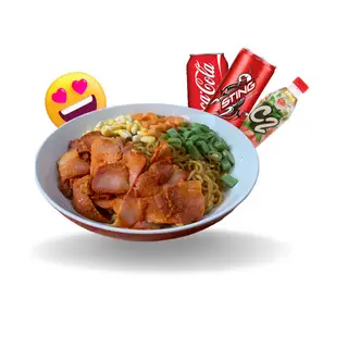 Hình ảnh Mì Xá Xíu + Đồ Uống Tùy Chọn