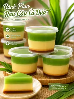 Hình ảnh Bánh plan rau câu lá dứa