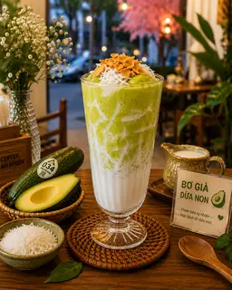 Hình ảnh Bơ già dừa non